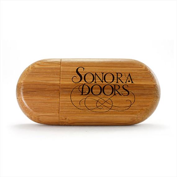 ECO PENDRIVE DE MADERA DE BAMBOO MODELO  'CURVE'  - 8, 16 y 32GB