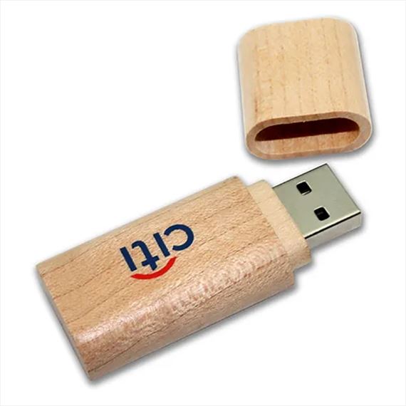 ECO PENDRIVE DE MADERA DE BAMBOO LUSTRE CLARO U  OSCURO  – COD.  FW13 -  8, 16 y 32GB