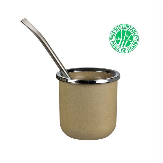 MATE ‘SILVER’ BAMBU CON BOMBILLA