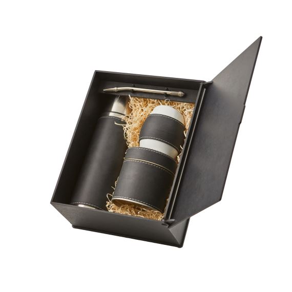 KIT MATERO CON TERMO ½ LITRO,  MATE TÉRMICO Y LATA  – 5 PIEZAS
