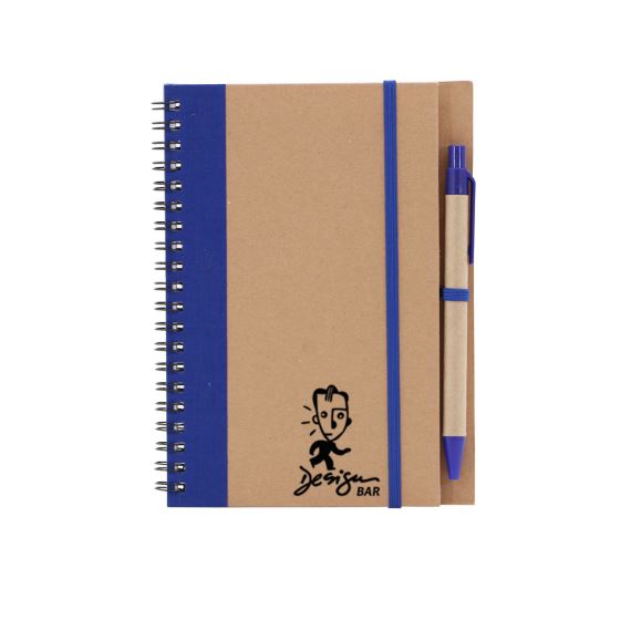 ECO CUADERNO ESPIRALADO  CON BOLÍGRAFO -  A5 Y B6