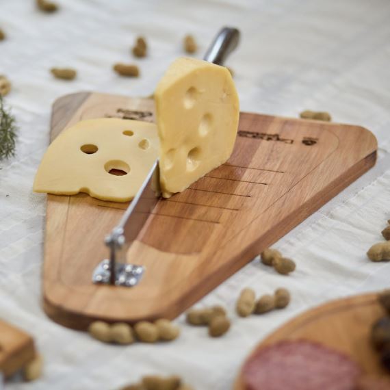 TABLA DE QUESOS GOURMET CON CUCHILLA PIVOTANTE FIJA