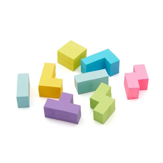 SET SUSTENTABLE DE NOTAS AUTOADHESIVAS 'TETRIX'